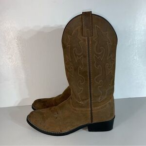Justin Western Cowboy Boot Brown    Size 5D Style 6000Y  Leather Upper
